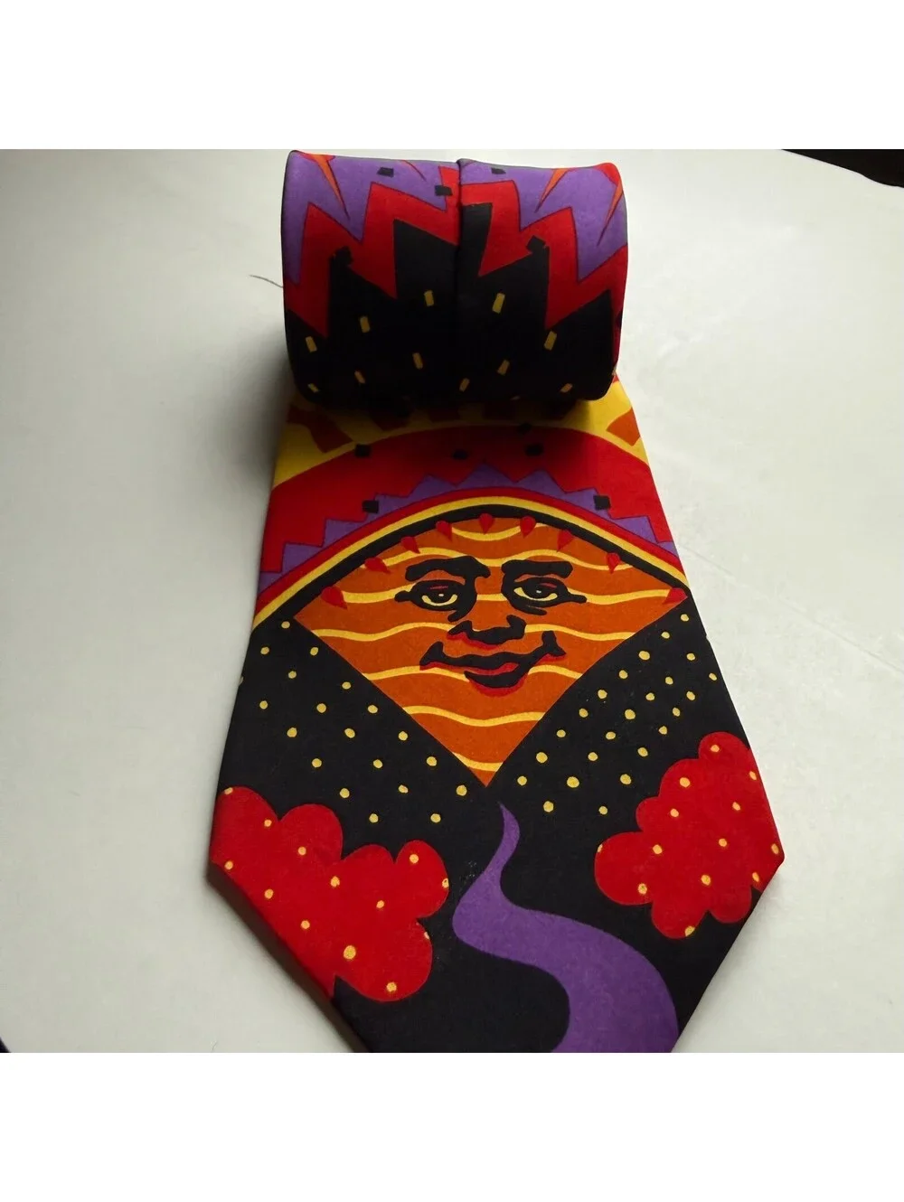 Vintage 1991 The Beatles Good Day Sunshine Silk Tie Made USA Psychedelic